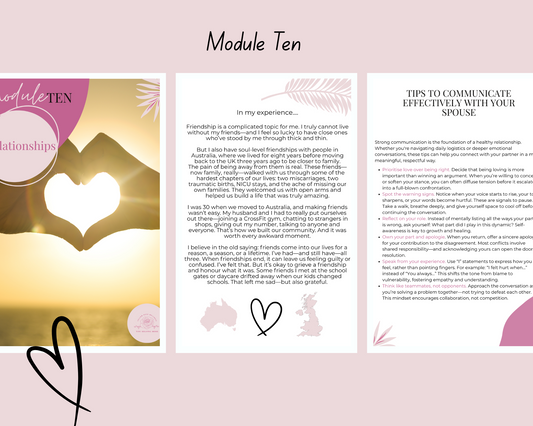 Module 10: Relationships — A Woman’s Guide to Connection, Communication & Compassion